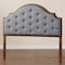 Baxton Studio Premala Classic and Traditional Grey Fabric and Walnut Brown Finished Wood King Size Headboard 237-12651-ZORO - alternate 4